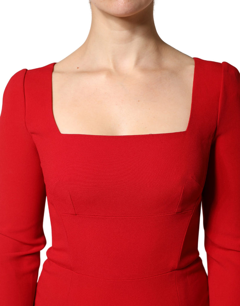 Dolce & Gabbana Red Viscose Sheath Bodycon Mermaid Dress