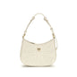 PINKO White Calf Leather Bos Taurus Shoulder Bag
