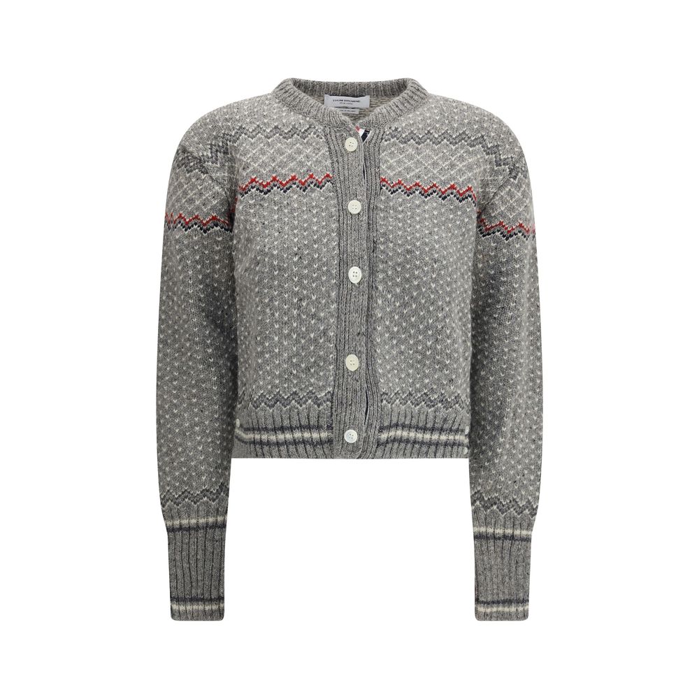 Thom Browne Gray Wool Cardigan