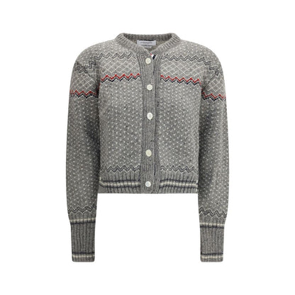 Thom Browne Gray Wool Cardigan
