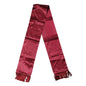 Foulard Dolce &amp; Gabbana rouge en satin de soie à franges pour homme, 137,5 cm x 14,5 cm