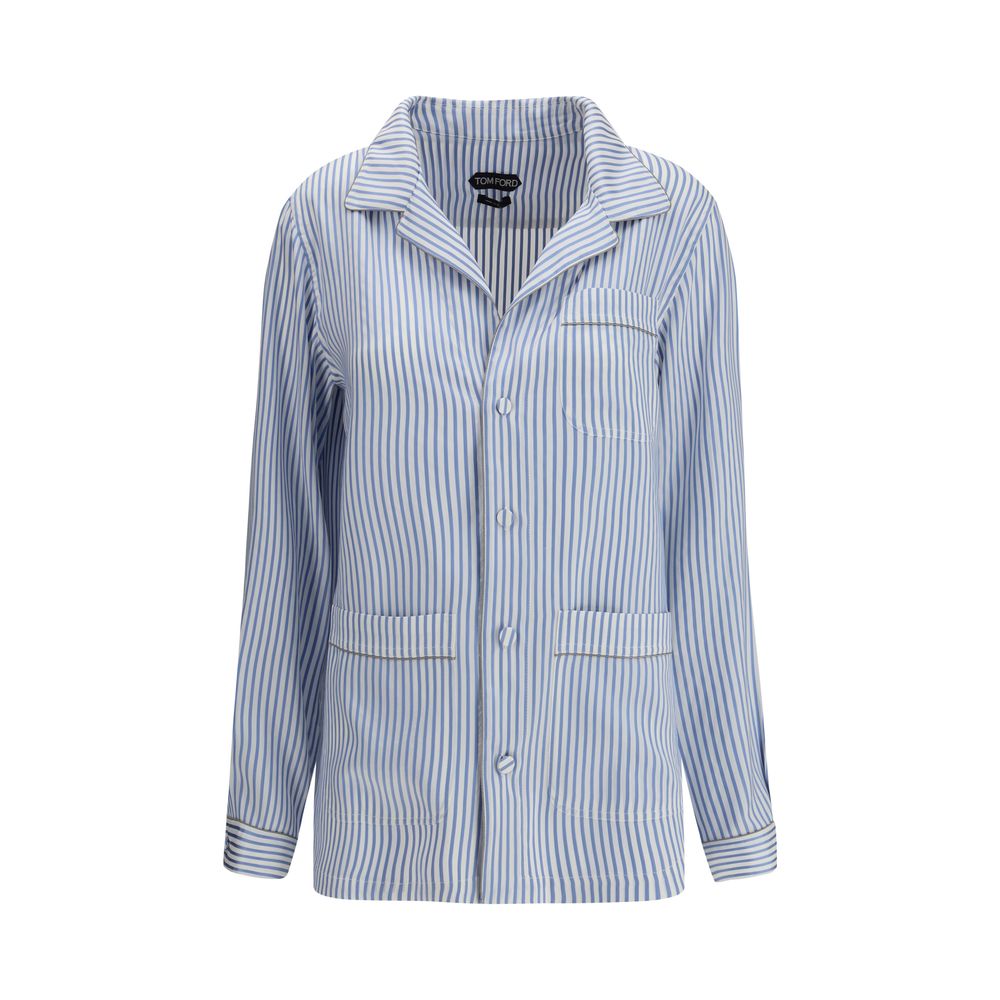 Tom Ford Multicolor Silk Striped PJ Shirt for Women