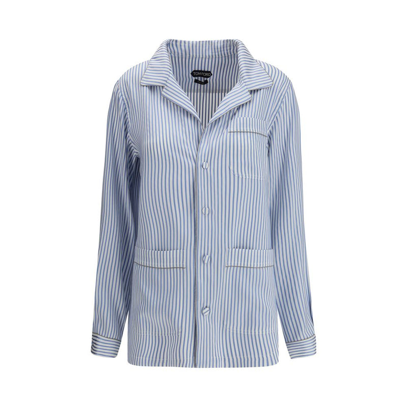 Tom Ford Multicolor Silk Striped PJ Shirt for Women