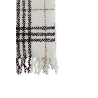 Burberry White Alpaca Vicugna Pacos Scarf