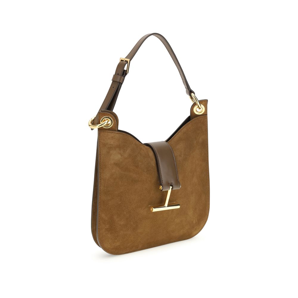 Tom Ford Brown Calf Leather Bos Taurus Shoulder Bag