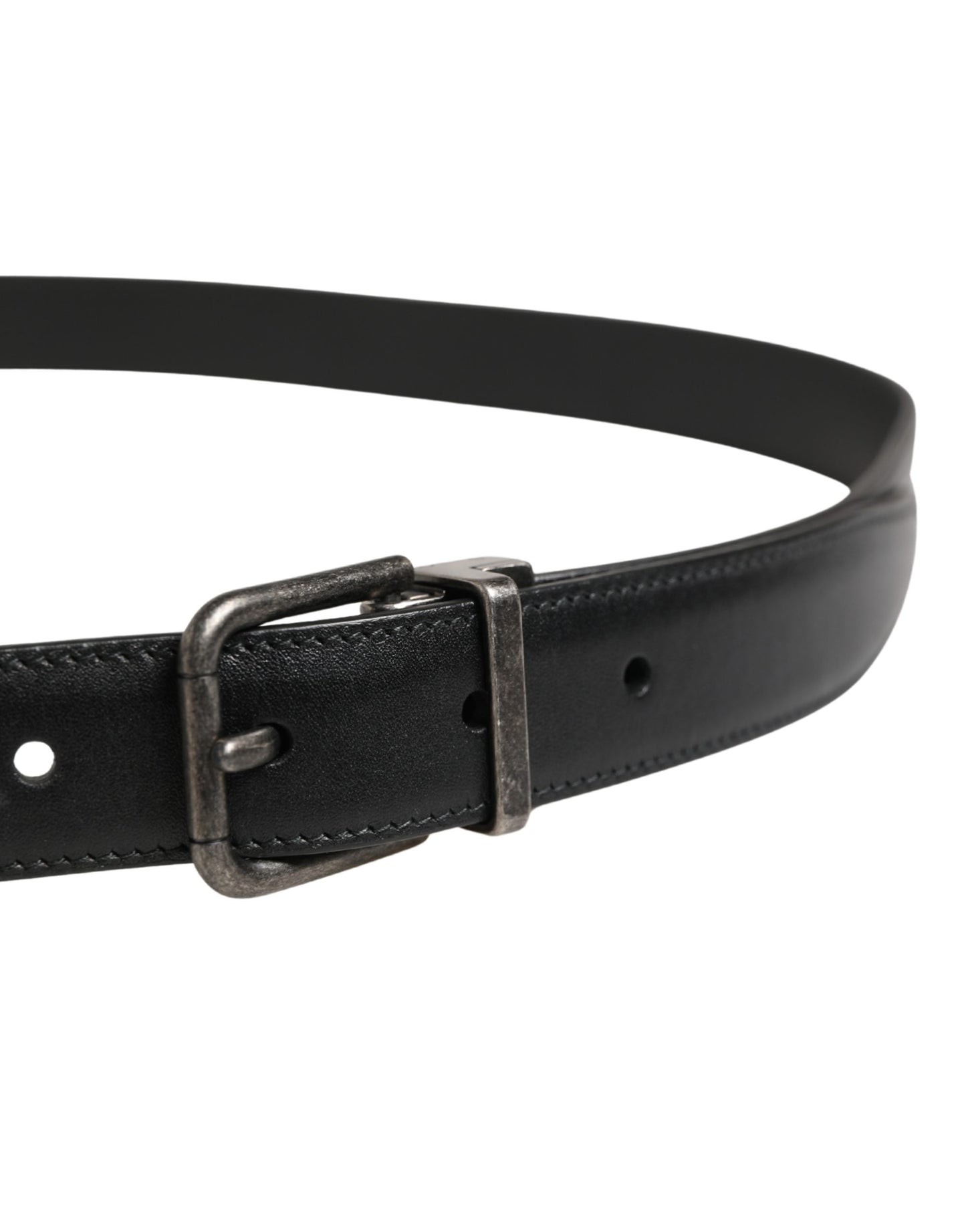 Ceinture Dolce &amp; Gabbana pour homme, en cuir noir classique avec boucle en métal