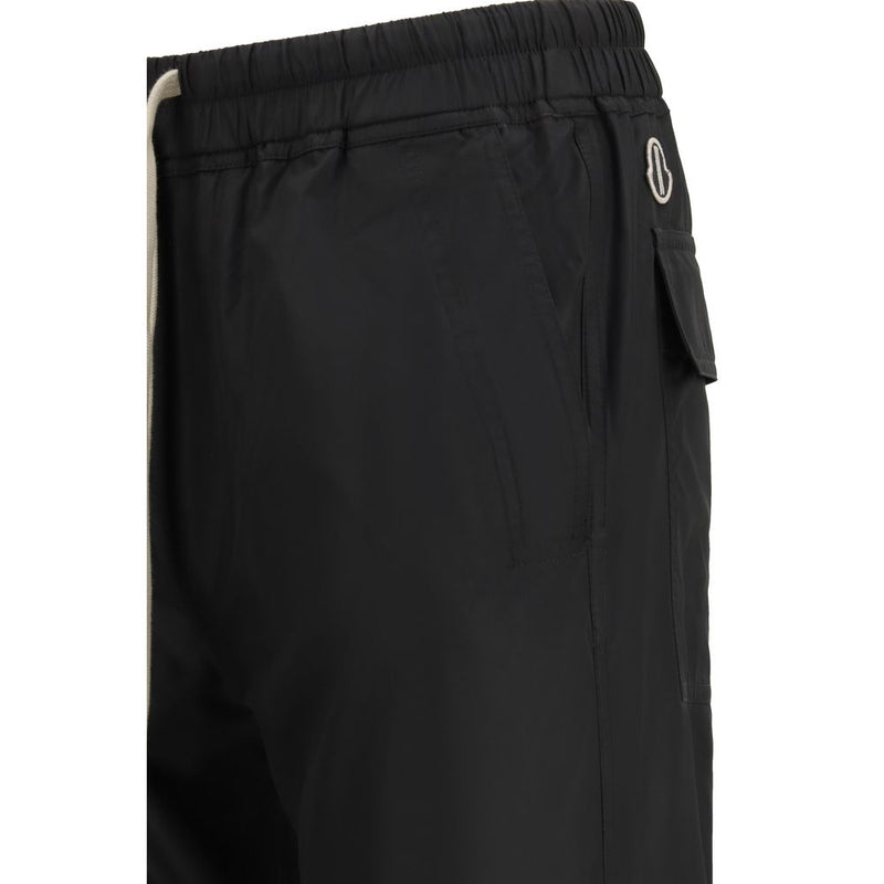 Moncler x Rick Owens Zwarte casual broek van polyester