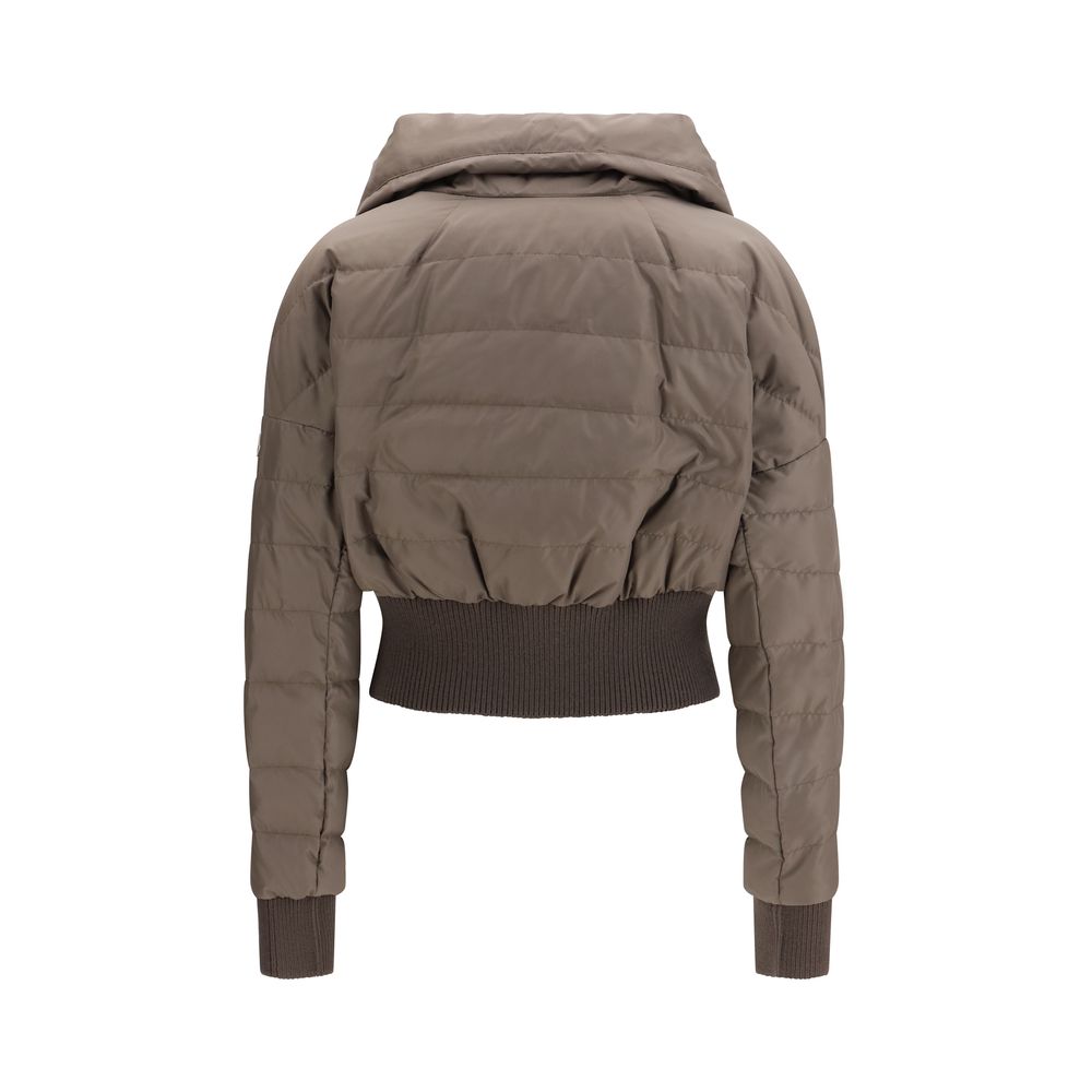 Moncler x Rick Owens Brown Quilted Down Jacket for Women