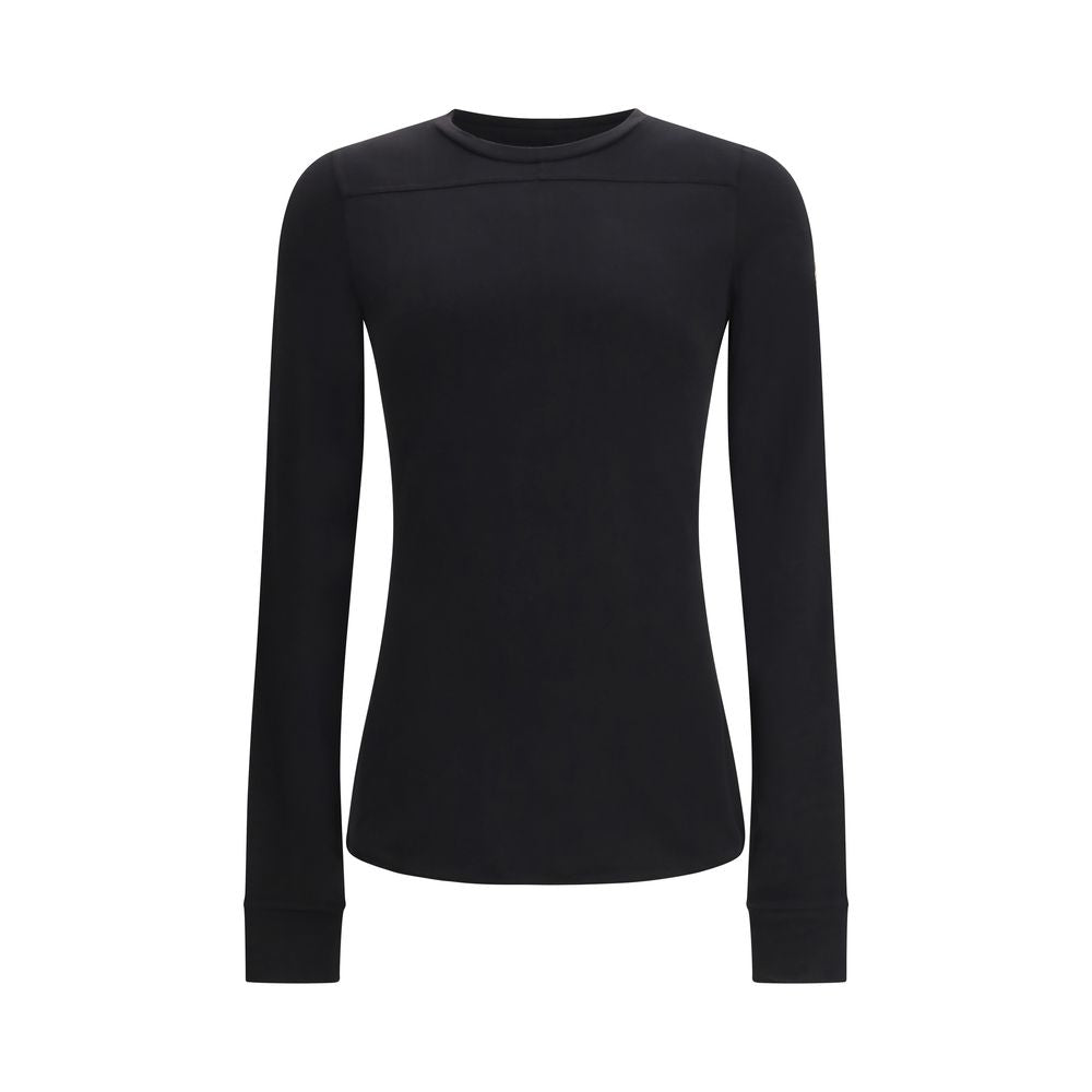 Moncler x Rick Owens Black Cotton Girder Long Sleeve T-Shirt