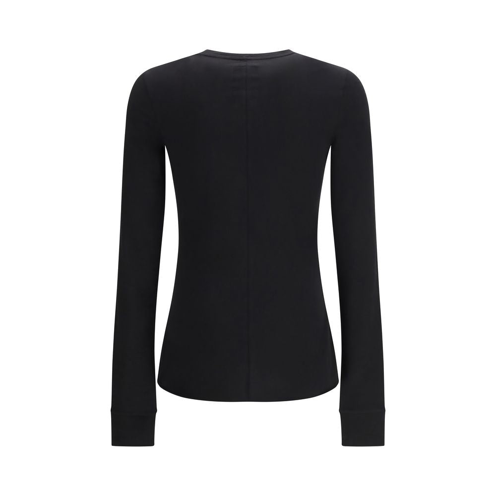 Moncler x Rick Owens Black Cotton Girder Long Sleeve T-Shirt