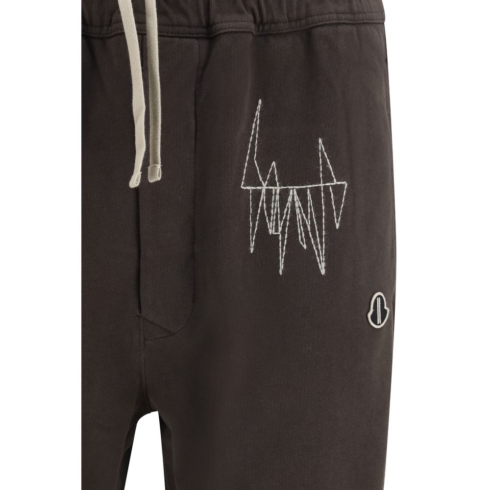 Moncler x Rick Owens Brown Cotton Athletic Pants for Men