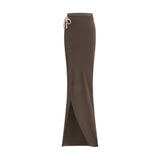 Moncler x Rick Owens Brown Cotton Long Skirt - Stylish & Versatile