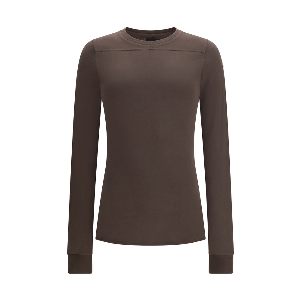Moncler x Rick Owens Brown Cotton Girder Long Sleeve T-Shirt