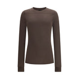 Moncler x Rick Owens Brown Cotton Girder Long Sleeve T-Shirt