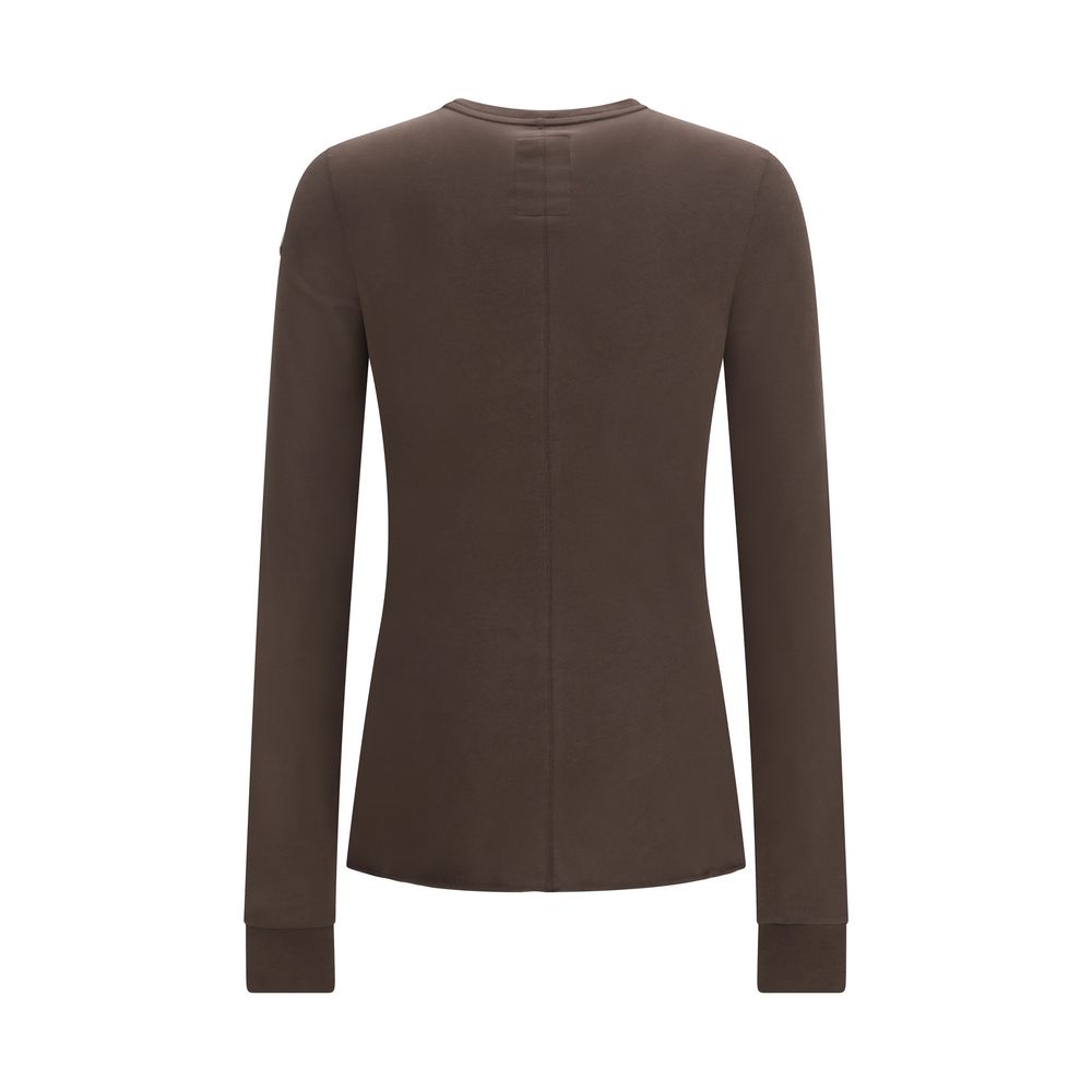 Moncler x Rick Owens Brown Cotton Girder Long Sleeve T-Shirt