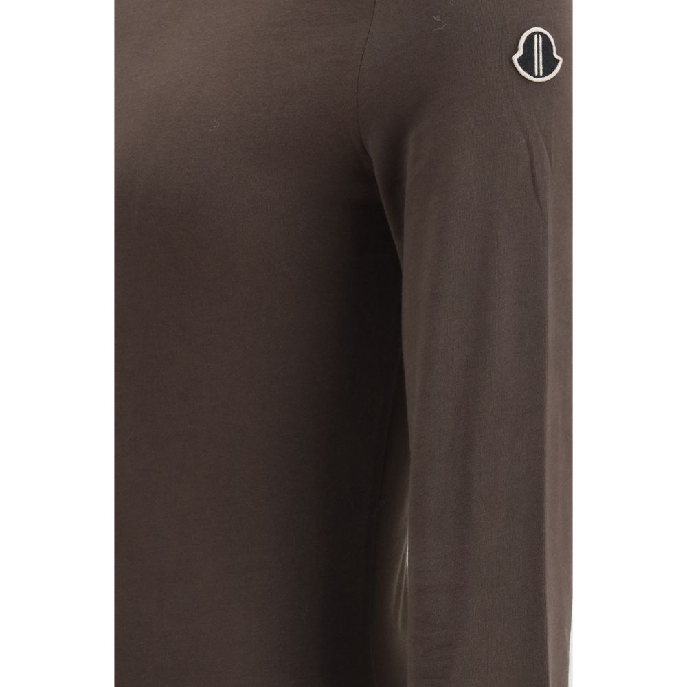 Moncler x Rick Owens Brown Cotton Girder Long Sleeve T-Shirt