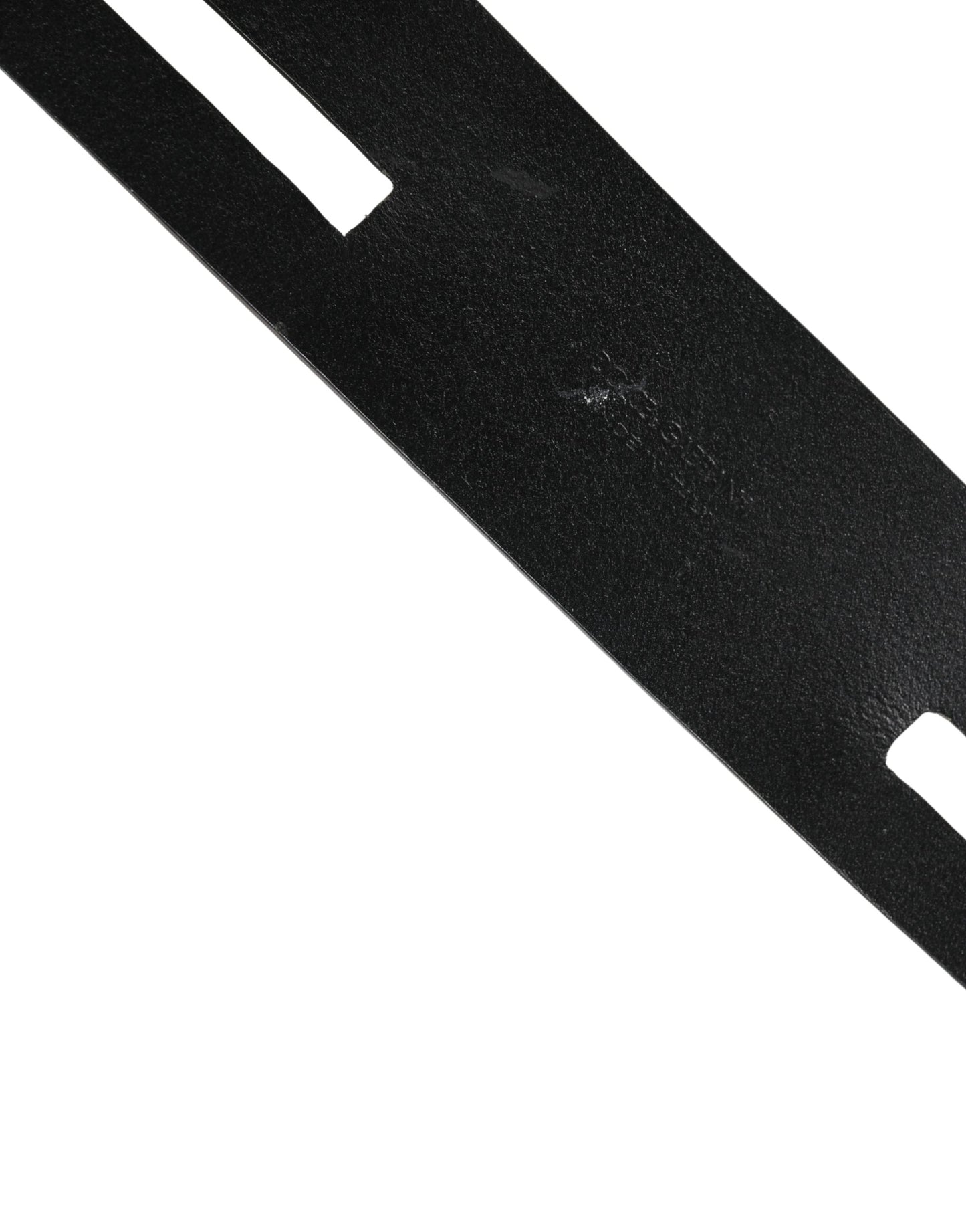 Ceinture Dolce &amp; Gabbana en cuir noir à double sangle et boucle argentée