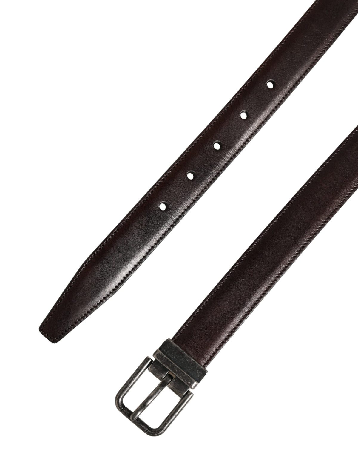 Ceinture Dolce &amp; Gabbana pour homme, en cuir marron classique avec boucle en métal