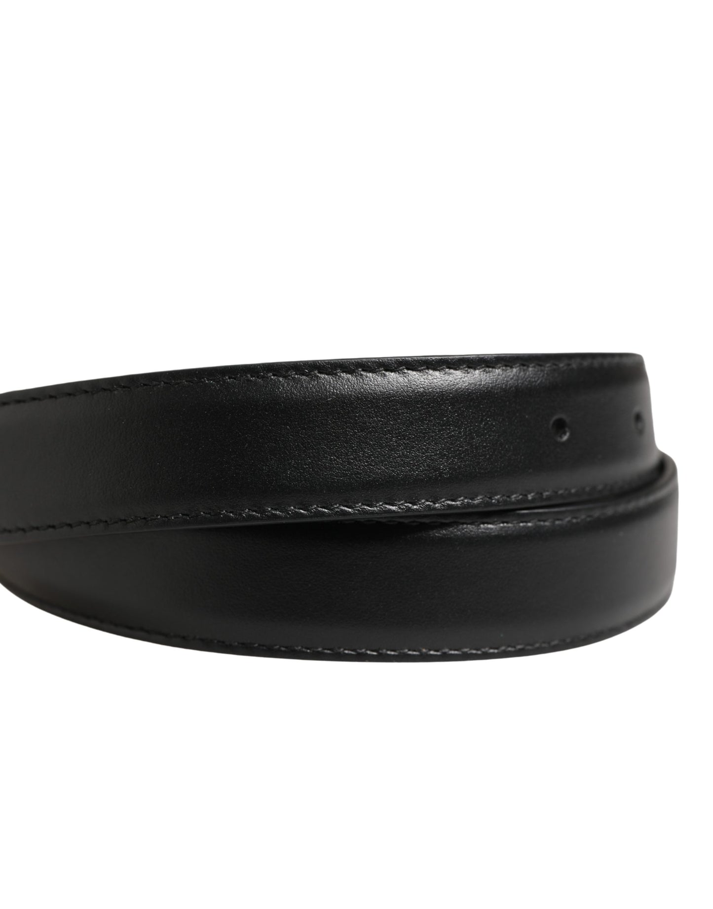 Ceinture Dolce &amp; Gabbana pour homme, en cuir noir classique avec boucle en métal