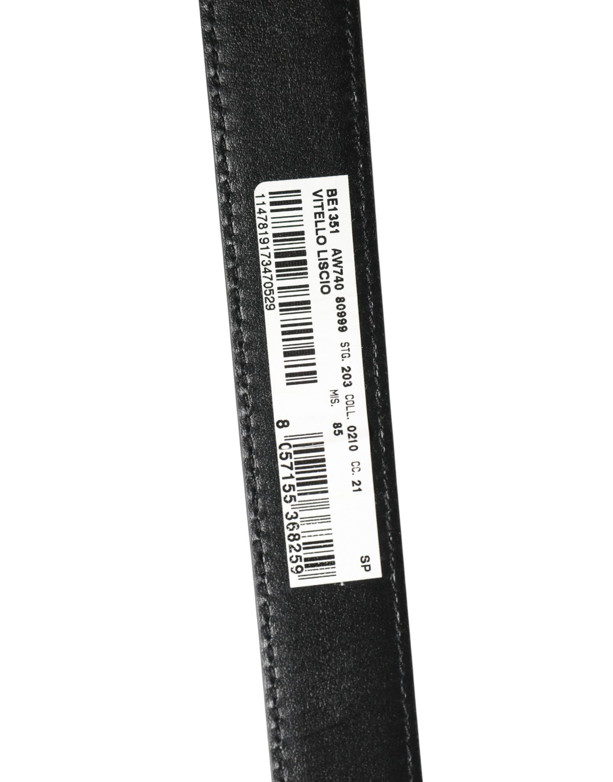 Ceinture Dolce &amp; Gabbana pour homme, en cuir noir classique avec boucle en métal