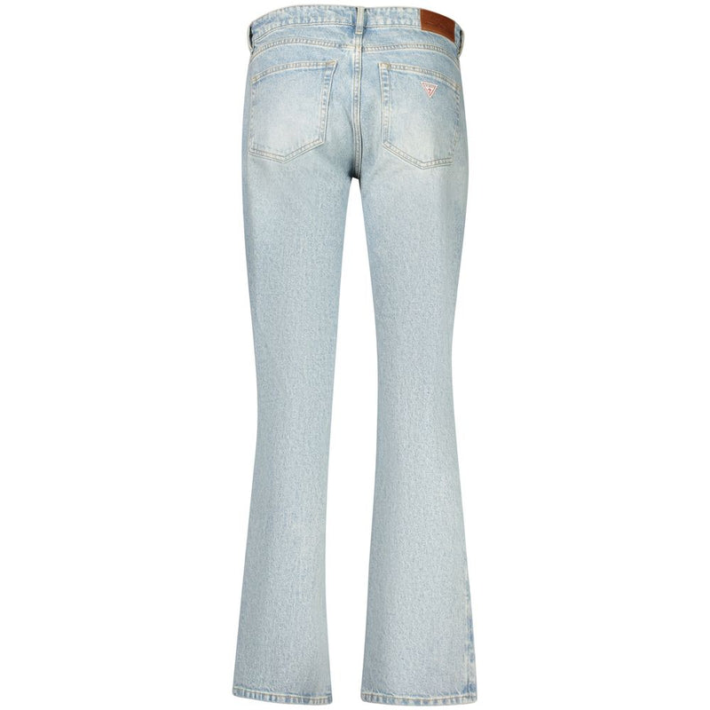 Guess Jeans Azzurro Cotton Women Jeans - Flared Fit