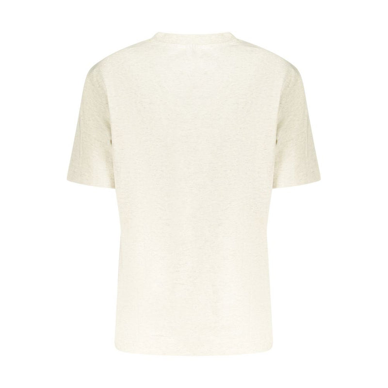 Calvin Klein Beige Cotton Women's T-Shirt - Comfort Meets Style