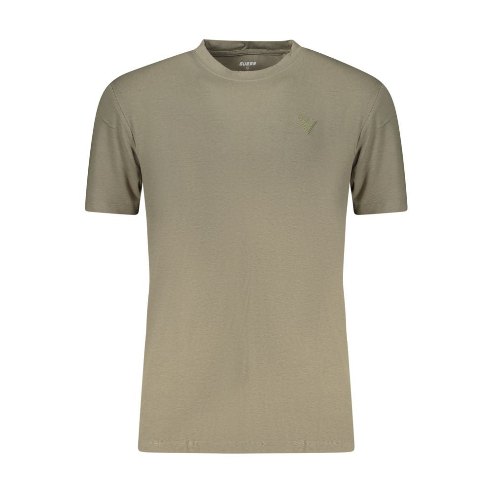 Guess Jeans T-Shirt Verde en Coton Modal pour Hommes