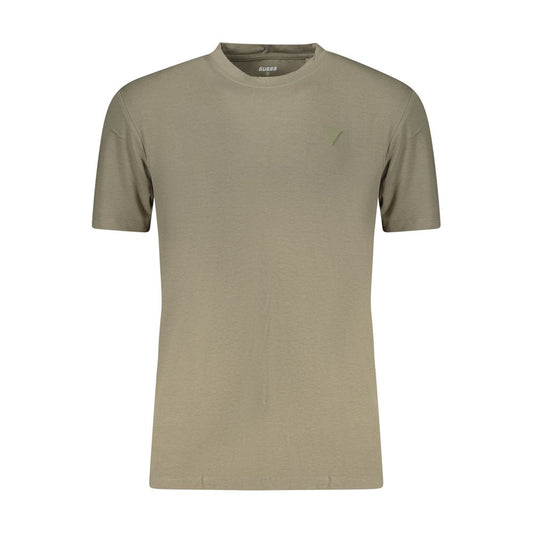 Guess Jeans T-Shirt Verde en Coton Modal pour Hommes
