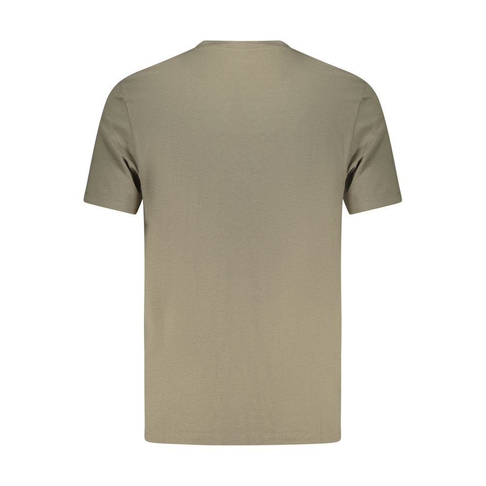 Guess Jeans T-Shirt Verde en Coton Modal pour Hommes