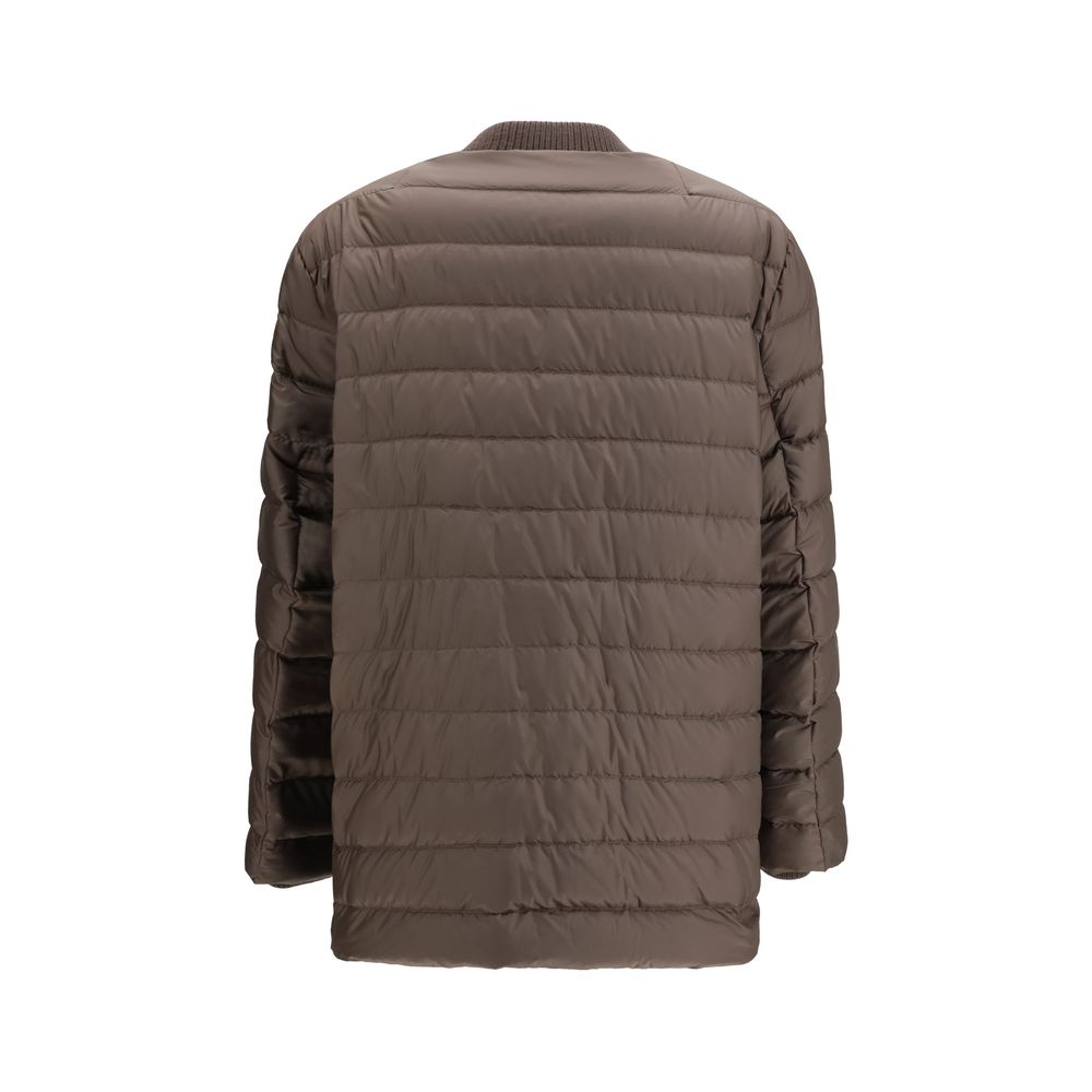 Moncler x Rick Owens Bruine Ganzenveren Trenchcoat