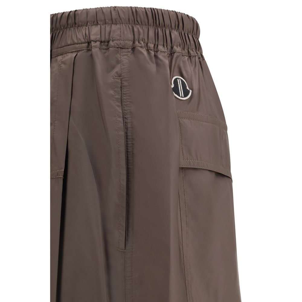 Moncler x Rick Owens Brown Polyester Kilt Shorts
