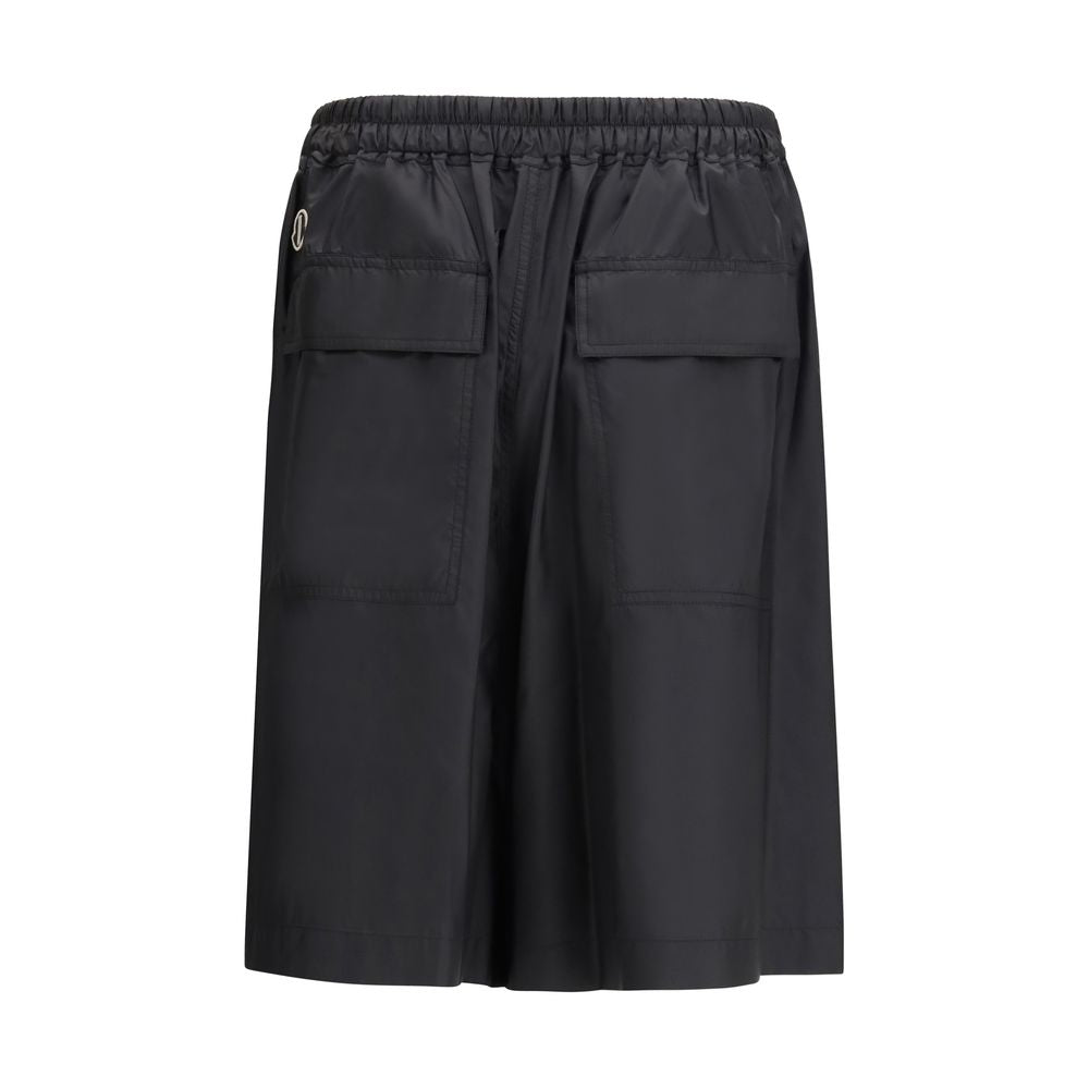 Moncler x Rick Owens Bermuda Shorts en Polyester Noir