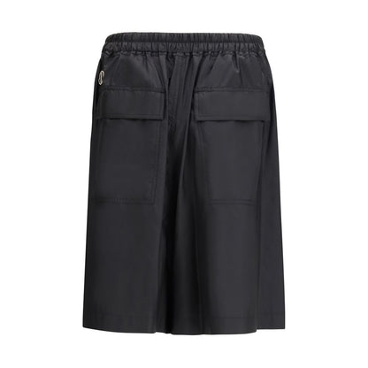 Moncler x Rick Owens Zwarte Polyester Bermuda Shorts