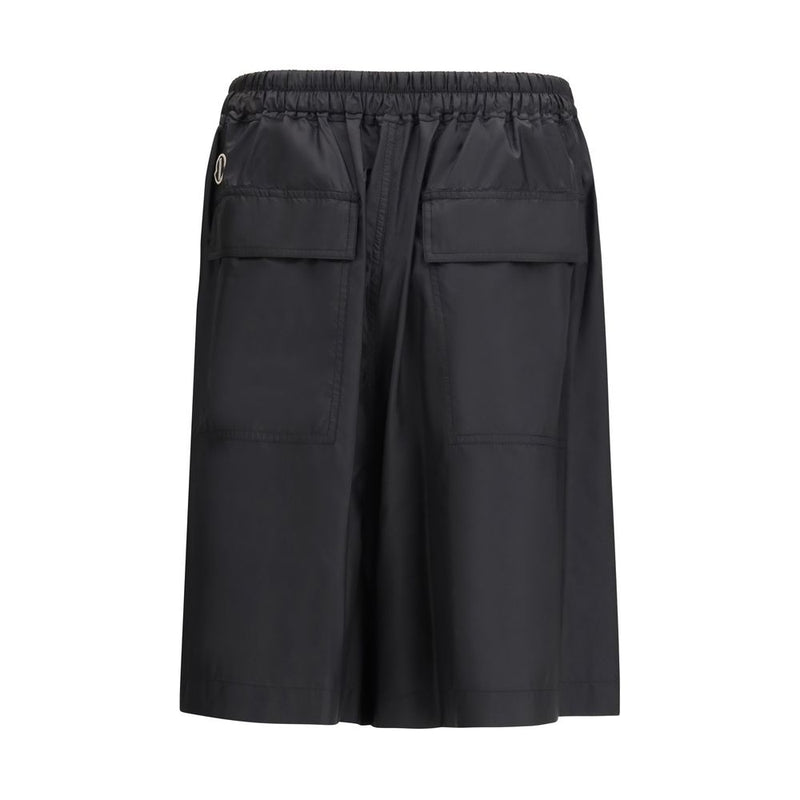 Moncler x Rick Owens Black Kilt-Style Bermuda Shorts