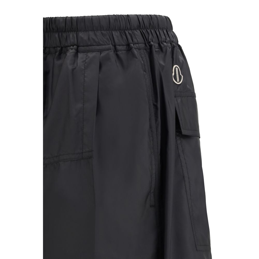 Moncler x Rick Owens Bermuda Shorts en Polyester Noir