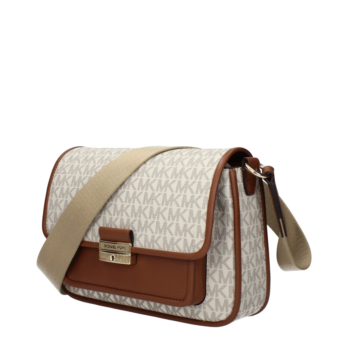 Michael Kors Beige Fabric Crossbody Bag - Chic & Versatile