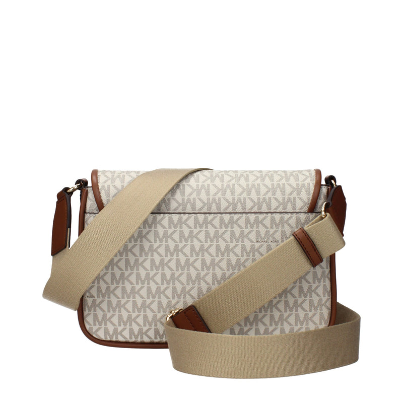 Michael Kors Beige Fabric Crossbody Bag - Chic & Versatile