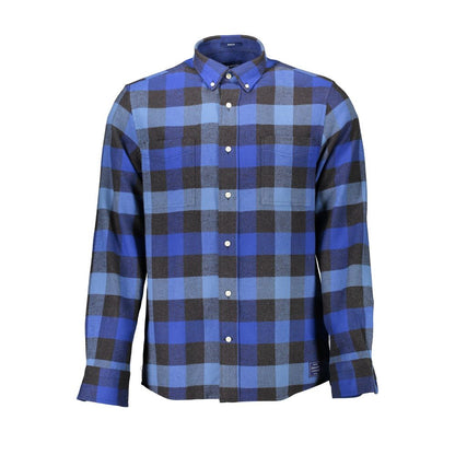 Gant blauw katoenen herenshirt