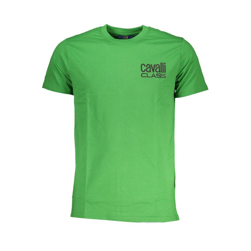 T-shirt homme Cavalli Class Verde en coton