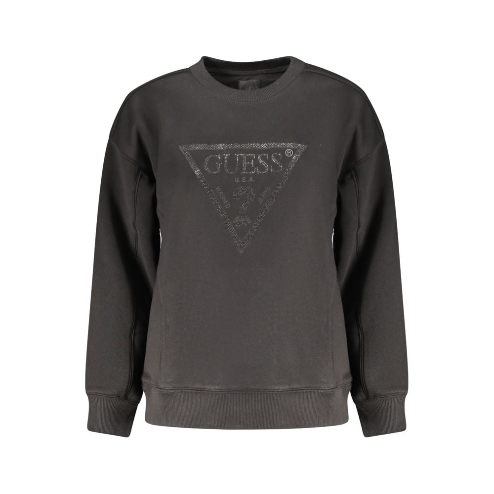 Guess Jeans Black Cotton Women Sweatshirt - Stylish & Comfortable