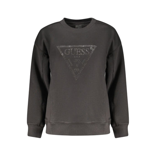 Guess Jeans Black Cotton Women Sweatshirt - Stylish & Comfortable