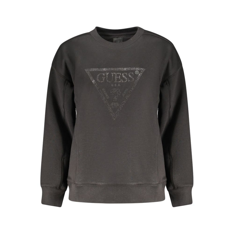 Guess Jeans Black Cotton Women Sweatshirt - Urban Chic Style