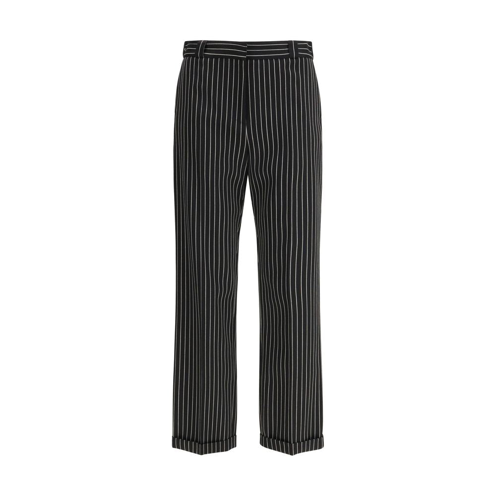 Tom Ford Black Fleece Wool Chino Pants for Women
