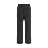 Tom Ford Black Fleece Wool Chino Pants for Women