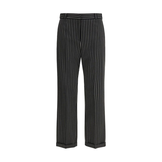 Tom Ford Black Fleece Wool Chino Pants for Women