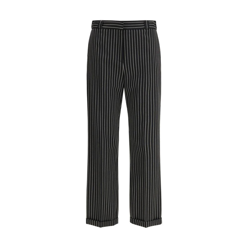 Tom Ford Black Fleece Wool Chino Pants for Women