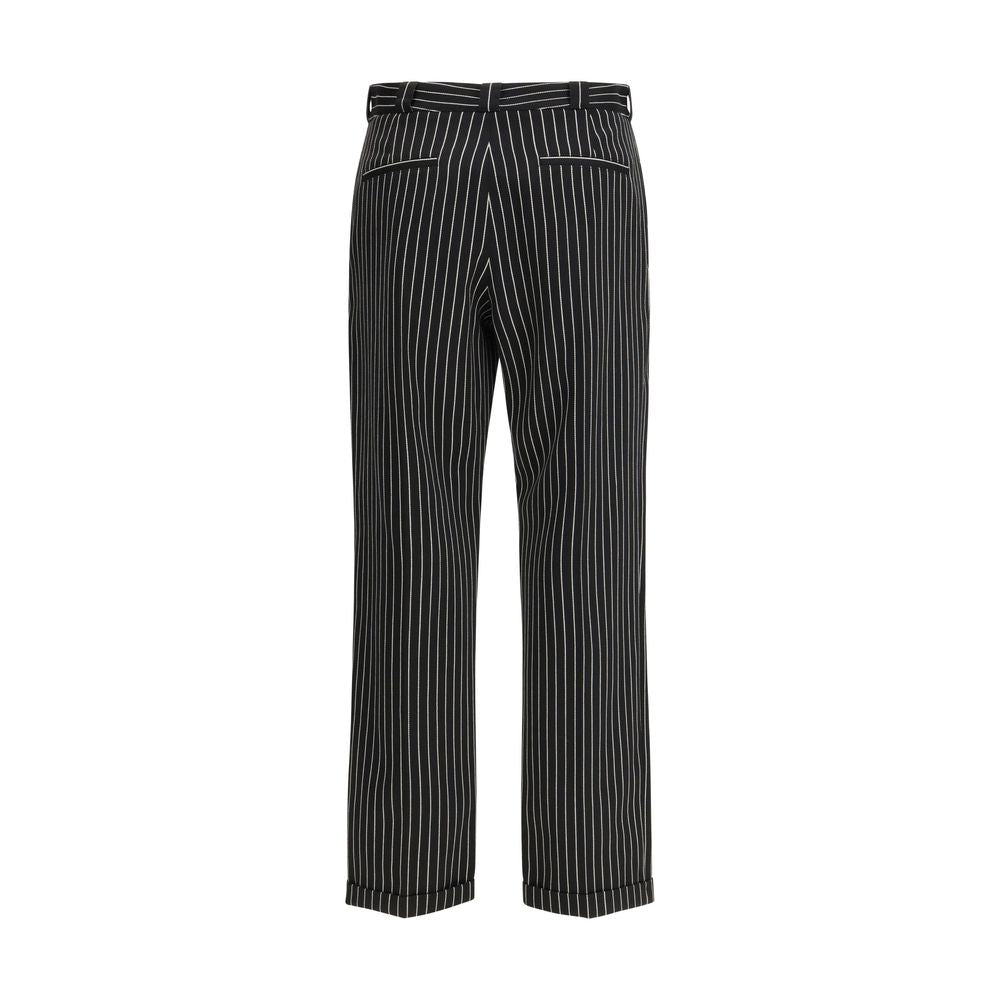 Tom Ford Black Fleece Wool Chino Pants for Women