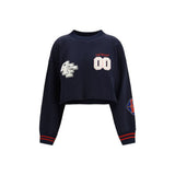 Sweatshirt Off-White Royal Patch Cropped en Bleu