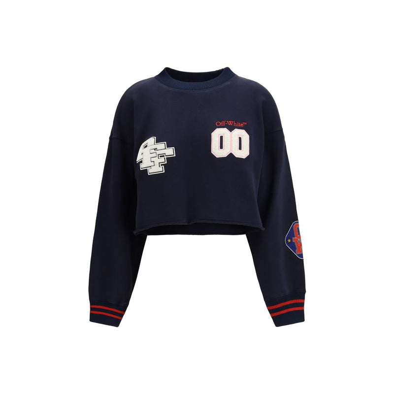 Off-White Royal Patch Cropped Sweatshirt - Blue