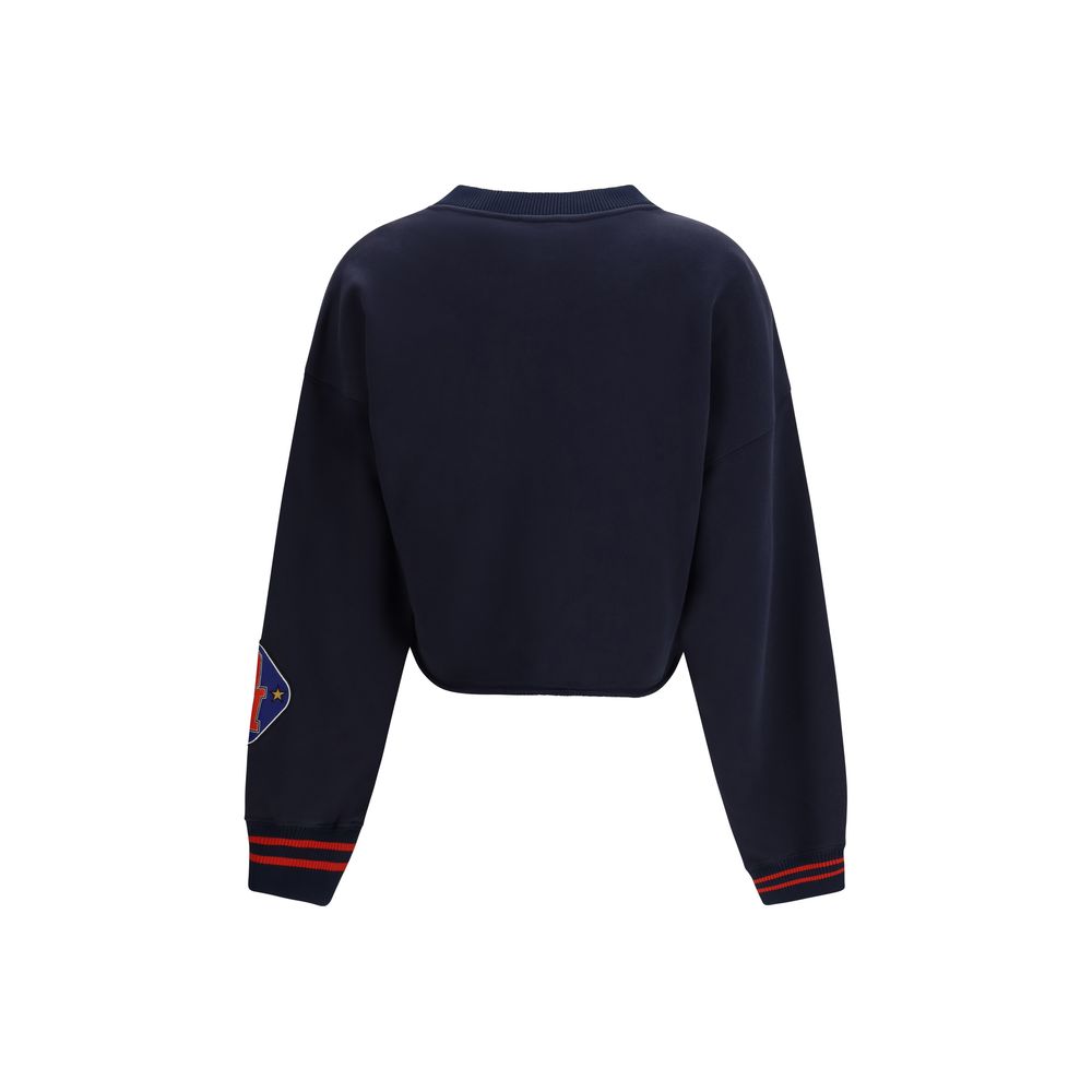 Sweatshirt Off-White Royal Patch Cropped en Bleu